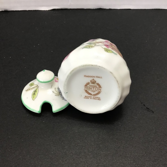 Minton Haddon Hall - Small Lidded Mustard Pot 1980s - Picture 6 of 7